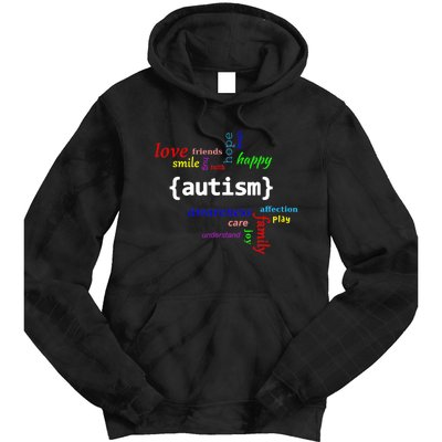 Autism Design Autism Awareness Design Tie Dye Hoodie