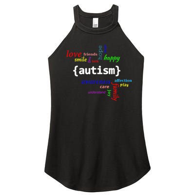 Autism Design Autism Awareness Design Women’s Perfect Tri Rocker Tank