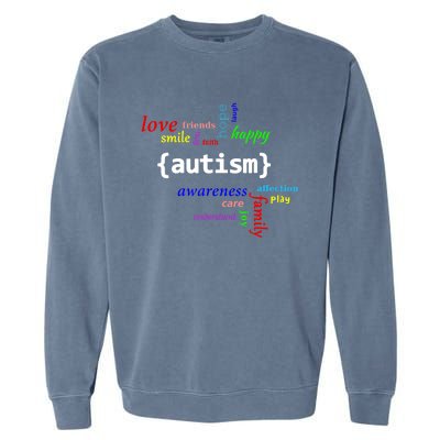 Autism Design Autism Awareness Design Garment-Dyed Sweatshirt