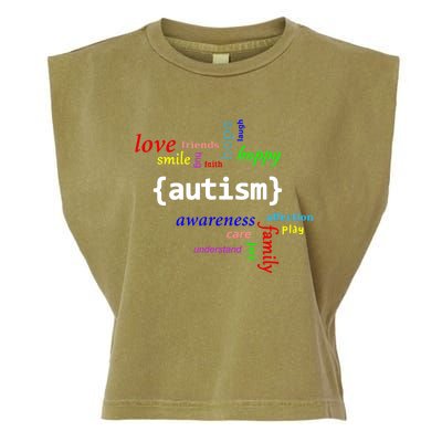 Autism Design Autism Awareness Design Garment-Dyed Women's Muscle Tee