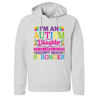 Autism Daughter Autism Awareness Motivational Autistic Daughter Positive Slogans Performance Fleece Hoodie