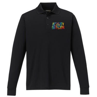 Activity Director Appreciation Day Tie Dye Women For Work Performance Long Sleeve Polo