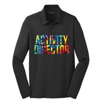 Activity Director Appreciation Day Tie Dye Women For Work Silk Touch Performance Long Sleeve Polo