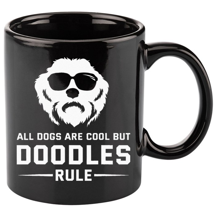 All Dogs Are Cool But Doodles Rule Goldendoodle Labradoodle 11oz C Handle Ceramic Mug
