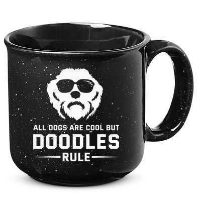 All Dogs Are Cool But Doodles Rule Goldendoodle Labradoodle 15oz Campfire Ceramic Mug