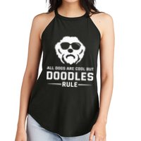 All Dogs Are Cool But Doodles Rule Goldendoodle Labradoodle Women's Perfect Tri Rocker Tank