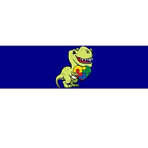 Autism Dinosaur Awareness Day Trex Lover Puzzle Pieces Gift Bumper Sticker