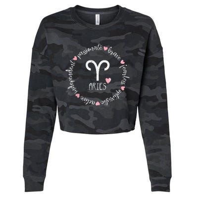 Aries Description Apparel Men Women Funny Zodiac Sign Gift Cropped Pullover Crew