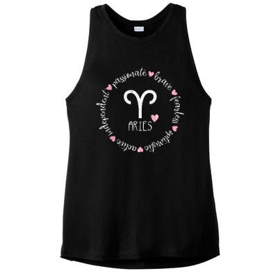 Aries Description Apparel Men Women Funny Zodiac Sign Gift Ladies PosiCharge Tri-Blend Wicking Tank