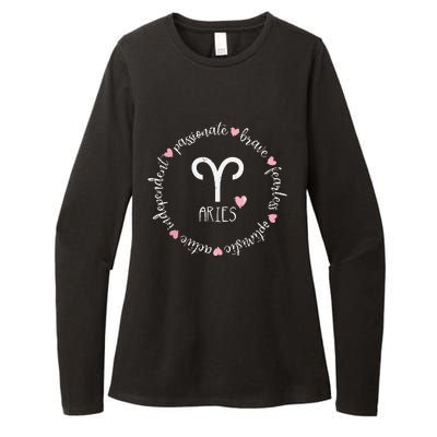 Aries Description Apparel Men Women Funny Zodiac Sign Gift Womens CVC Long Sleeve Shirt