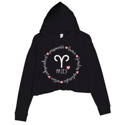 Aries Description Apparel Men Women Funny Zodiac Sign Gift Crop Fleece Hoodie