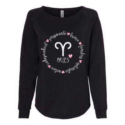 Aries Description Apparel Men Women Funny Zodiac Sign Gift Womens California Wash Sweatshirt