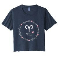 Aries Description Apparel Men Women Funny Zodiac Sign Gift Women's Crop Top Tee