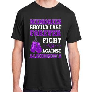 Alzheimers Disease AD Purple Awareness Boxing Gloves Ribbon Adult ChromaSoft Performance T-Shirt