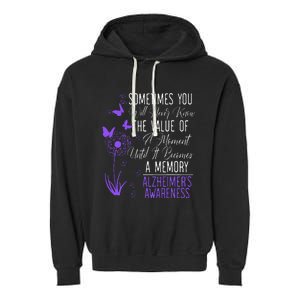 Alzheimers Disease Awareness Dementia I Wear Purple Garment-Dyed Fleece Hoodie