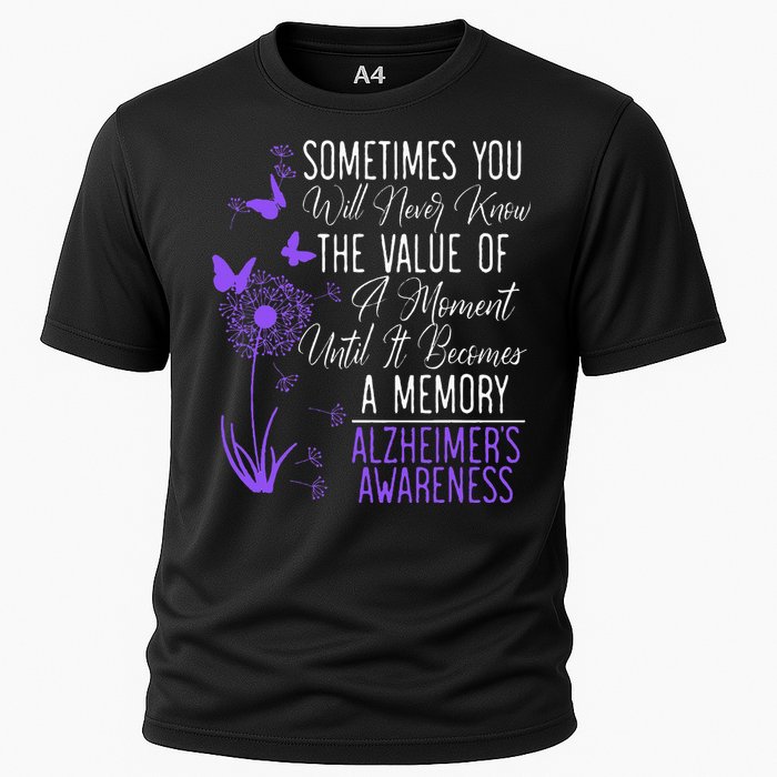 Alzheimers Disease Awareness Dementia I Wear Purple Cooling Performance Crew T-Shirt