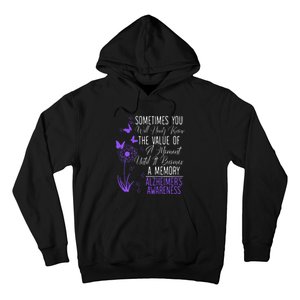 Alzheimers Disease Awareness Dementia I Wear Purple Hoodie