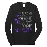 Alzheimers Disease Awareness Dementia I Wear Purple Long Sleeve Shirt