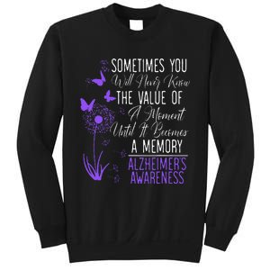 Alzheimers Disease Awareness Dementia I Wear Purple Sweatshirt