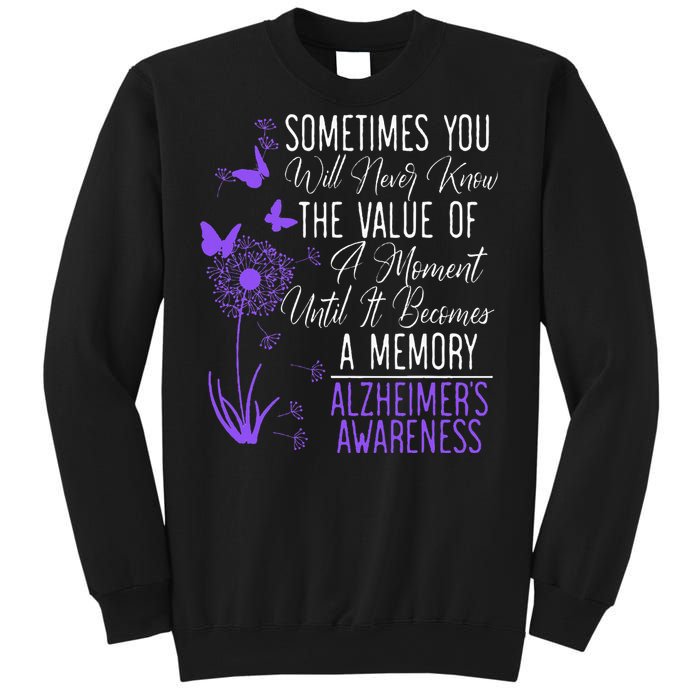 Alzheimers Disease Awareness Dementia I Wear Purple Sweatshirt