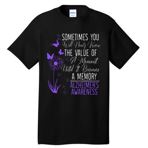 Alzheimers Disease Awareness Dementia I Wear Purple Tall T-Shirt