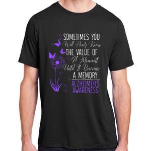 Alzheimers Disease Awareness Dementia I Wear Purple Adult ChromaSoft Performance T-Shirt