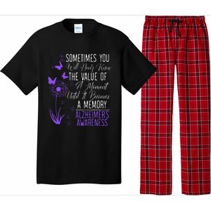 Alzheimers Disease Awareness Dementia I Wear Purple Pajama Set