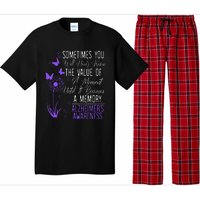 Alzheimers Disease Awareness Dementia I Wear Purple Pajama Set