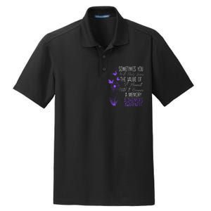 Alzheimers Disease Awareness Dementia I Wear Purple Dry Zone Grid Polo