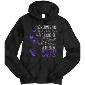 Alzheimers Disease Awareness Dementia I Wear Purple Tie Dye Hoodie