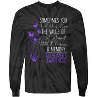 Alzheimers Disease Awareness Dementia I Wear Purple Tie-Dye Long Sleeve Shirt