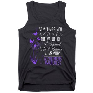 Alzheimers Disease Awareness Dementia I Wear Purple Tank Top