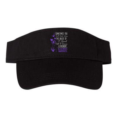 Alzheimers Disease Awareness Dementia I Wear Purple Valucap Bio-Washed Visor