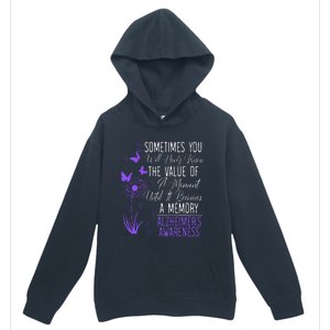 Alzheimers Disease Awareness Dementia I Wear Purple Urban Pullover Hoodie