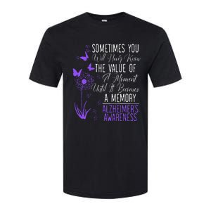 Alzheimers Disease Awareness Dementia I Wear Purple Softstyle CVC T-Shirt