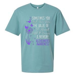 Alzheimers Disease Awareness Dementia I Wear Purple Sueded Cloud Jersey T-Shirt