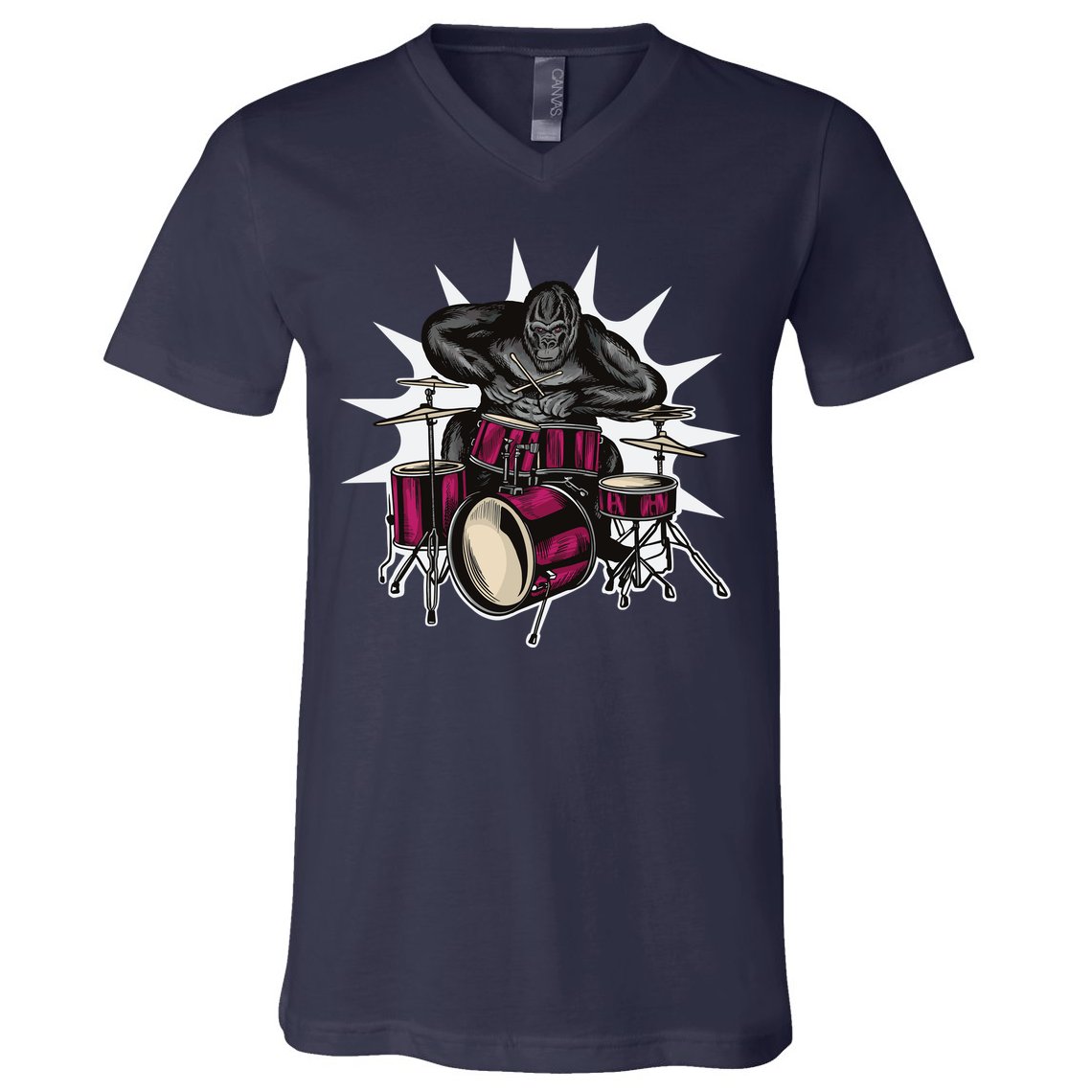 Ape Drummer V-Neck T-Shirt