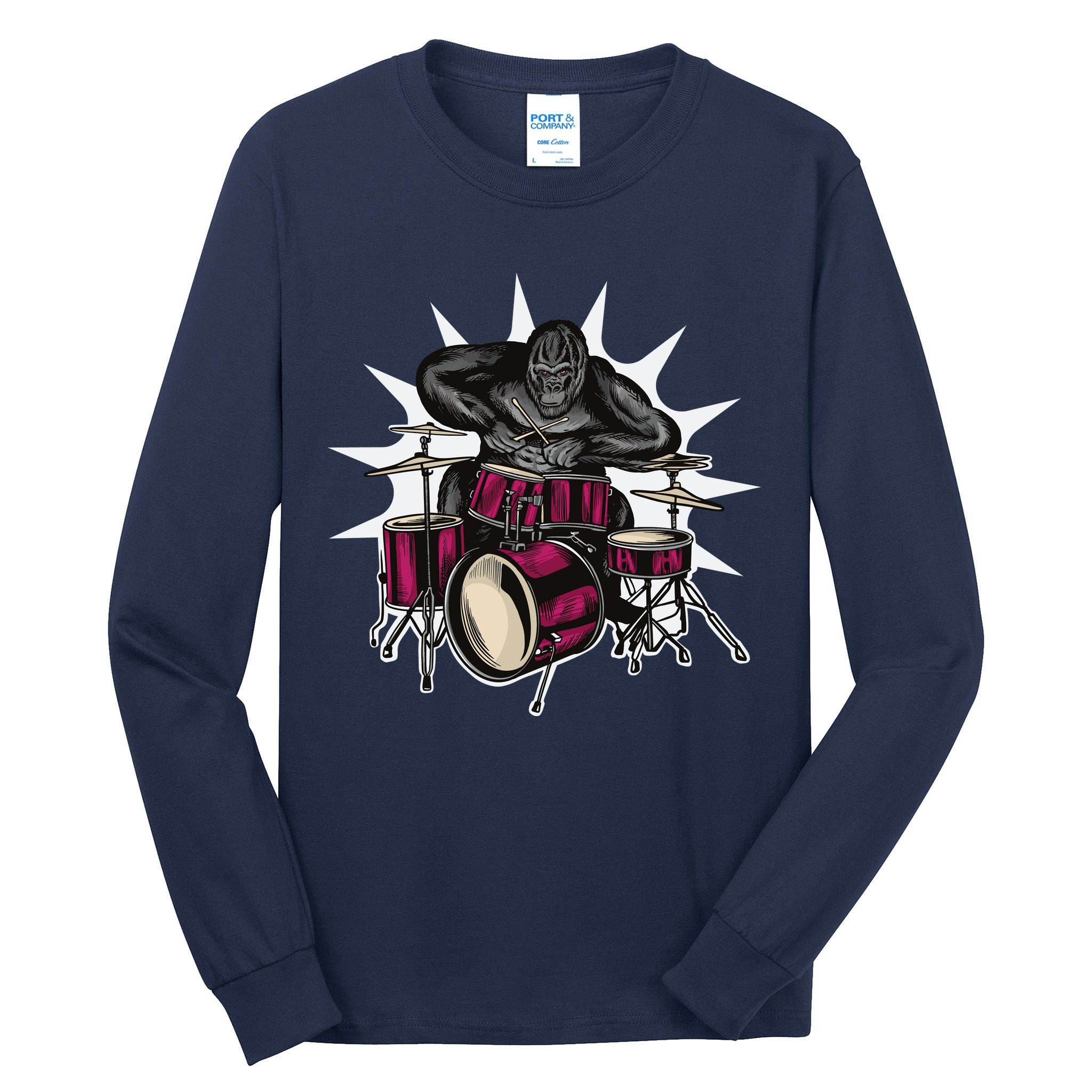 Ape Drummer Tall Long Sleeve T-Shirt