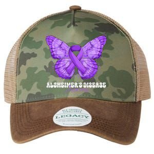 Alzheimers Disease Awareness Month Purple Ribbon Butterfly Legacy Tie Dye Trucker Hat