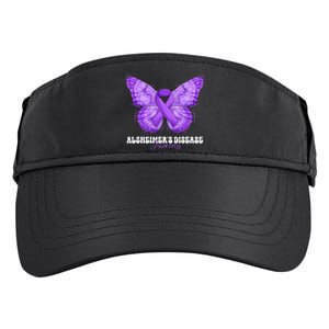 Alzheimers Disease Awareness Month Purple Ribbon Butterfly Adult Drive Performance Visor