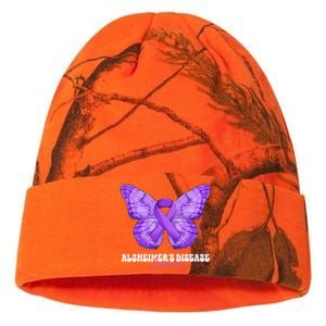 Alzheimers Disease Awareness Month Purple Ribbon Butterfly Kati Licensed 12" Camo Beanie