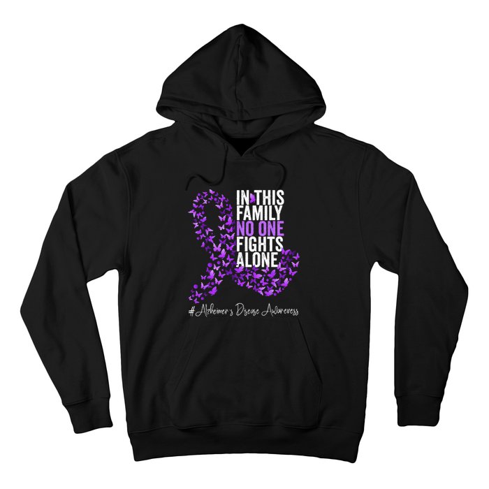 Alzheimers Disease Awareness Month Purple Ribbon Hoodie