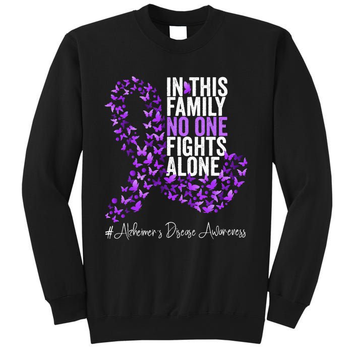 Alzheimers Disease Awareness Month Purple Ribbon Sweatshirt