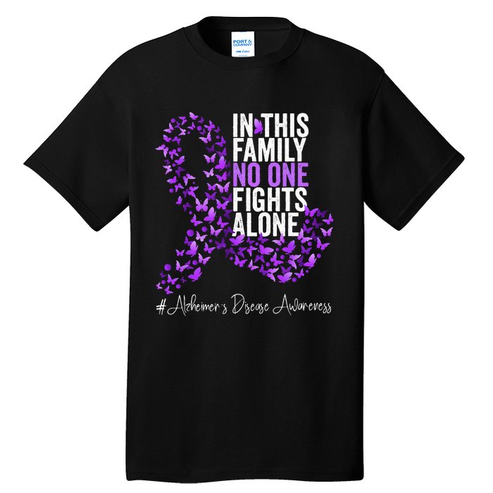 Alzheimers Disease Awareness Month Purple Ribbon Tall T-Shirt