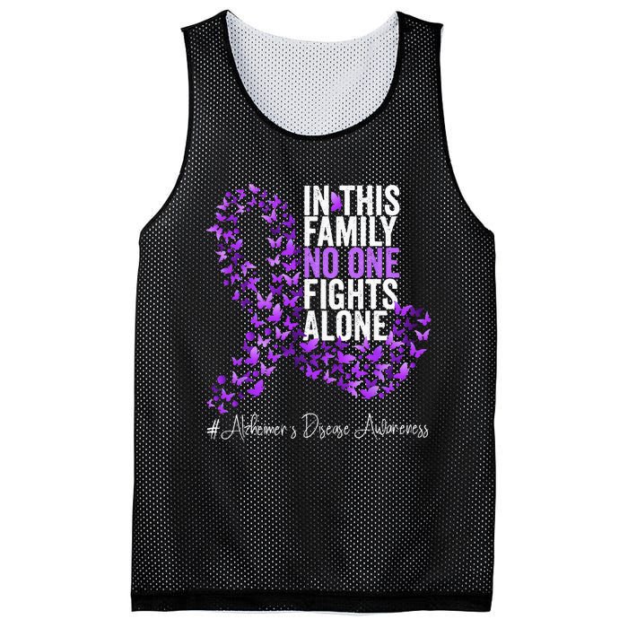 Alzheimers Disease Awareness Month Purple Ribbon Mesh Reversible Basketball Jersey Tank