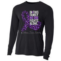 Alzheimers Disease Awareness Month Purple Ribbon Cooling Performance Long Sleeve Crew