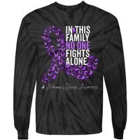 Alzheimers Disease Awareness Month Purple Ribbon Tie-Dye Long Sleeve Shirt