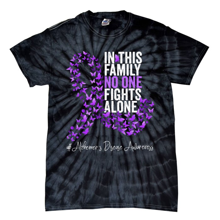 Alzheimers Disease Awareness Month Purple Ribbon Tie-Dye T-Shirt