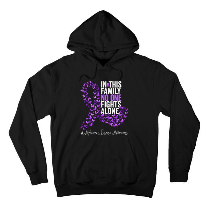 Alzheimers Disease Awareness Month Purple Ribbon Tall Hoodie