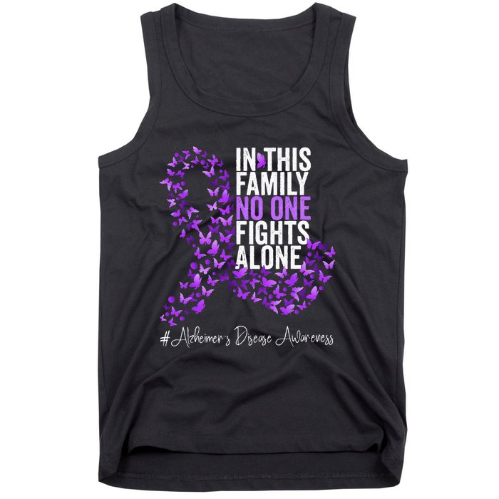 Alzheimers Disease Awareness Month Purple Ribbon Tank Top